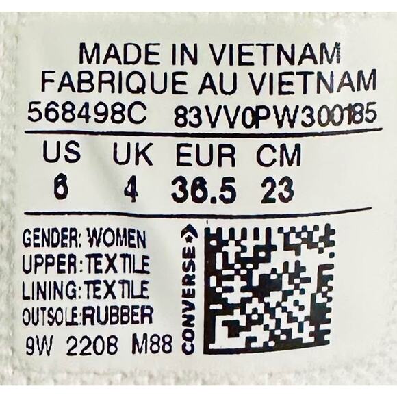 Women's Chuck Taylor All Star Move-Hi ‘White/Ivory [568498C] Sz 6 - Picture 7 of 7